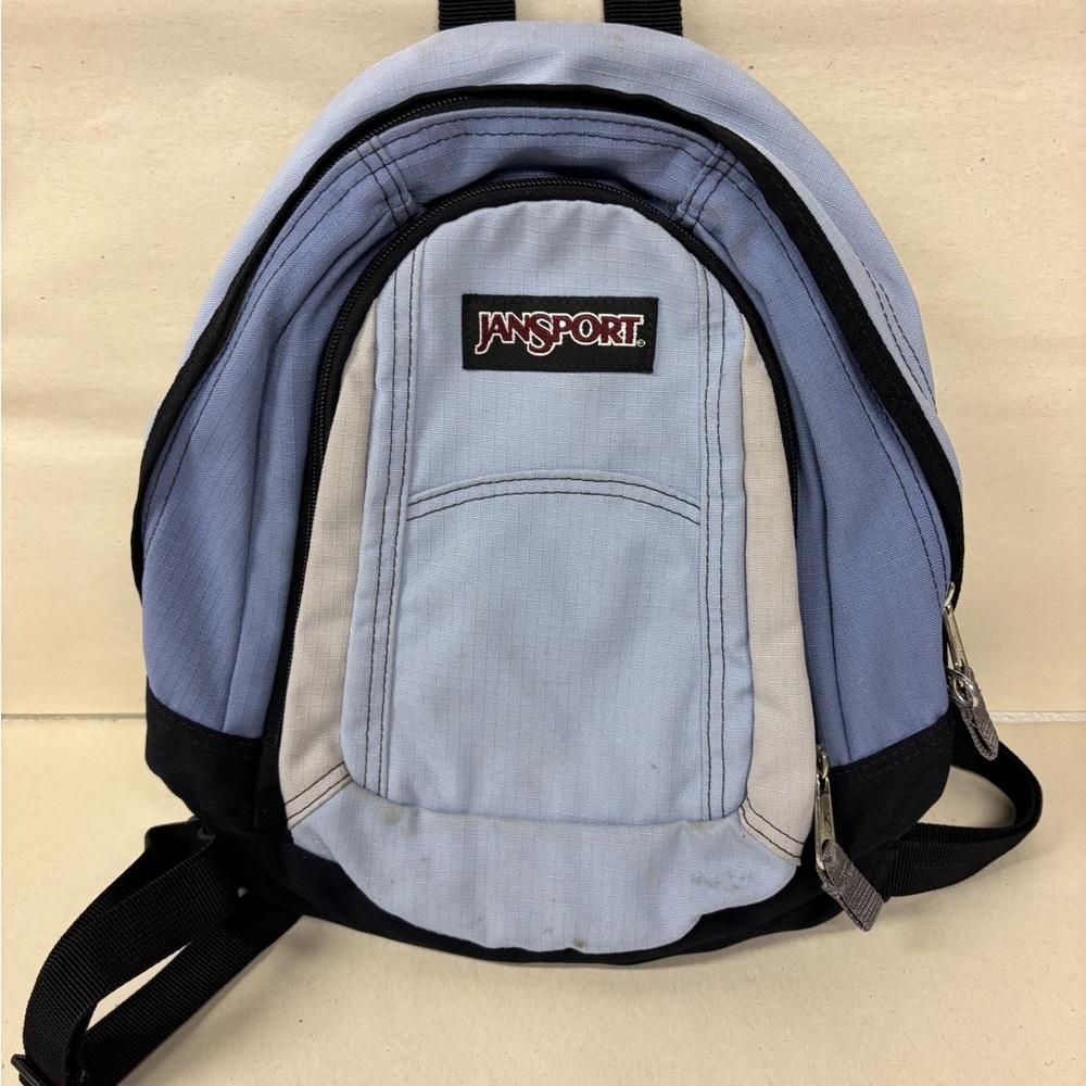 JanSport Blue and Black Backpack Durable Design Small